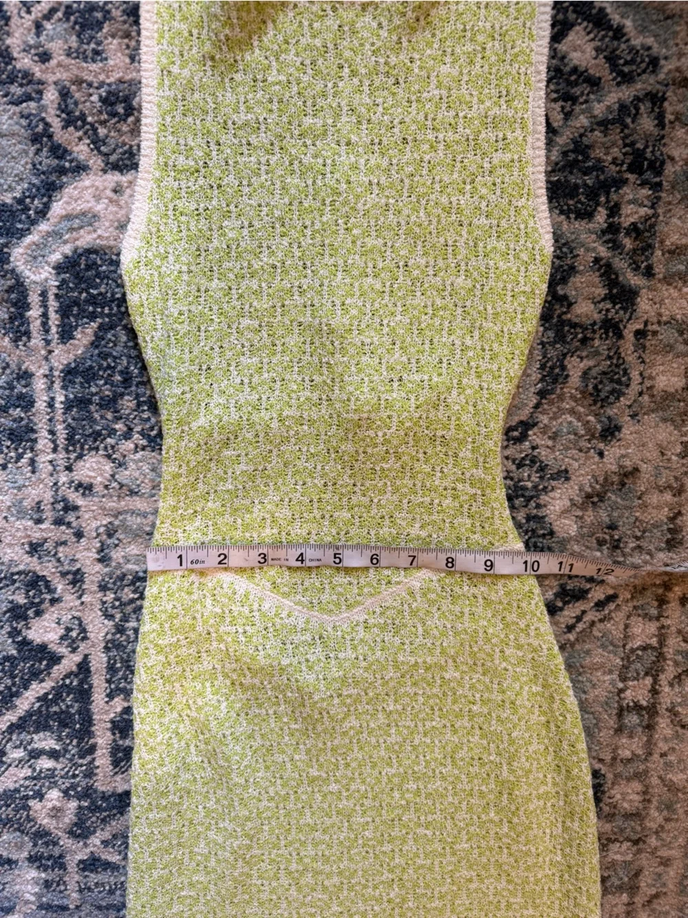 Free People Beach Lime Green Knit Low Tie Back Dress With Front Slit Size Small - Picture 10 of 12